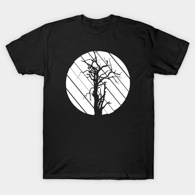 leafless tree moon silhouette for tree huggers and lovers T-Shirt by MoonSilhouette